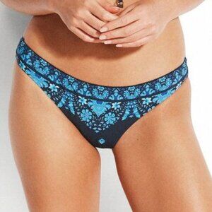 🌻NEW (with tags!) Seafolly Blue Sunflower Border Hipster Bottoms Size 2